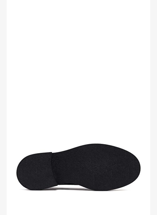 Kadın Siyah Bağcıklı Rugan Deri Maskülen Ayakkabı 25AFD512416 - Görsel 5