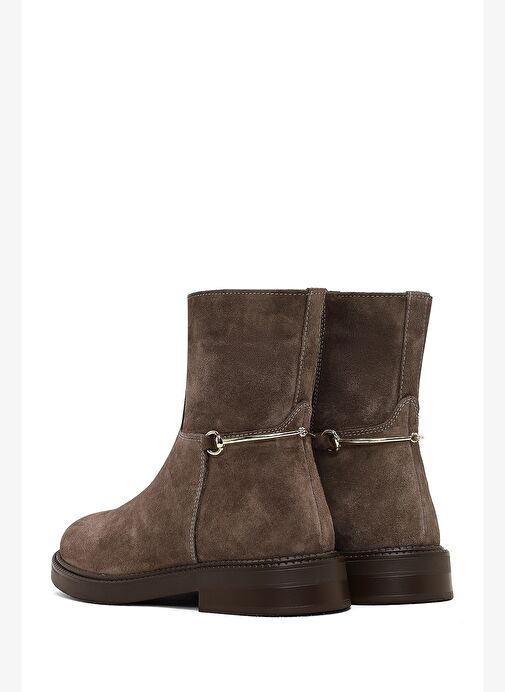 Kadın Vizon Fermuarlı Tokalı Süet Deri Bot 25WFD512710 - Görsel 7