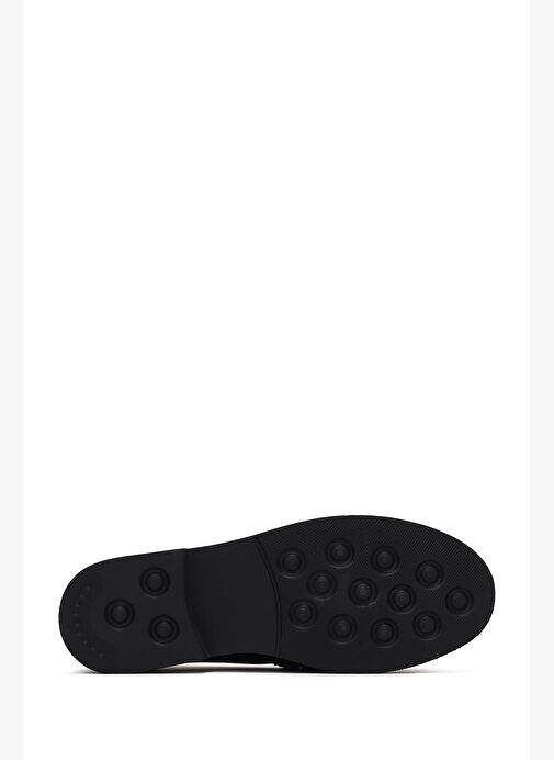 Kadın Siyah Tokalı Deri Loafer 25AFD230118 - Görsel 5