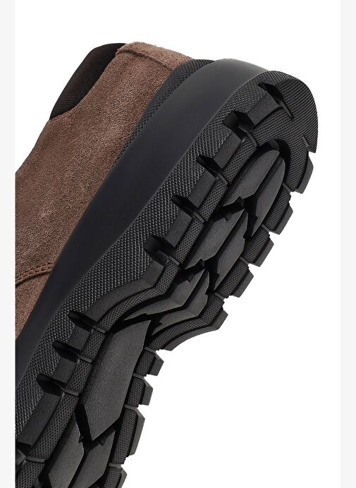 Erkek Kahverengi Bağcıklı Kalın Tabanlı Süet Deri Casual Ayakkabı 25WFD632010 - Görsel 9