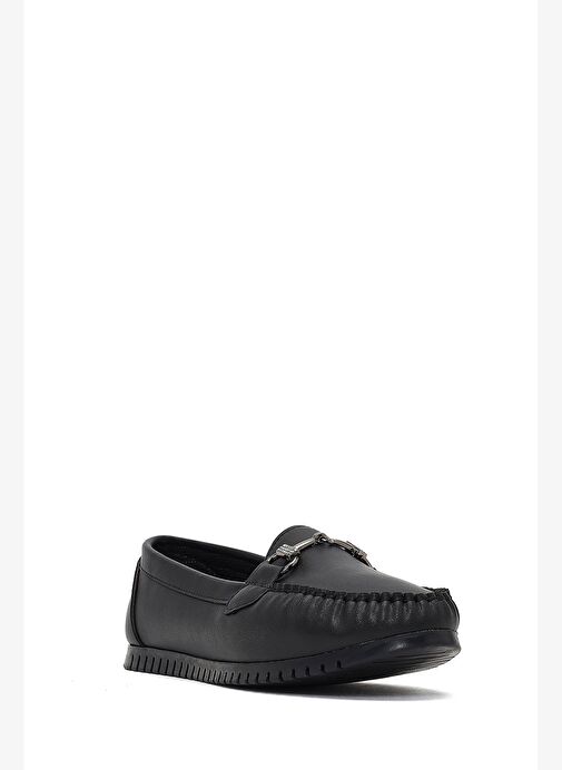 Kadın Siyah Tokalı Loafer 25AFE145018 - Görsel 7
