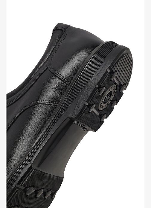 Erkek Siyah Bağcıklı Deri Casual Ayakkabı 25WFD672018 - Görsel 9