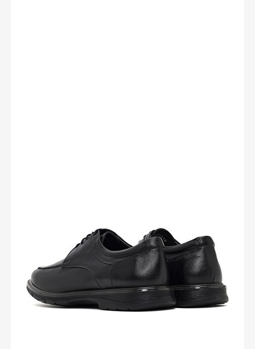 Erkek Siyah Bağcıklı Deri Casual Ayakkabı 25WFD672018 - Görsel 6