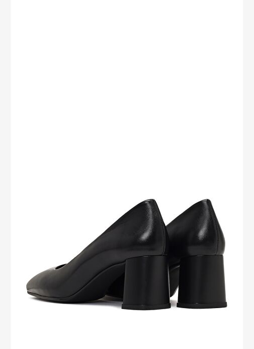 Derimod Flex Kadın Siyah Kalın Topuklu Deri Ayakkabı 25AFD380618 - Görsel 7