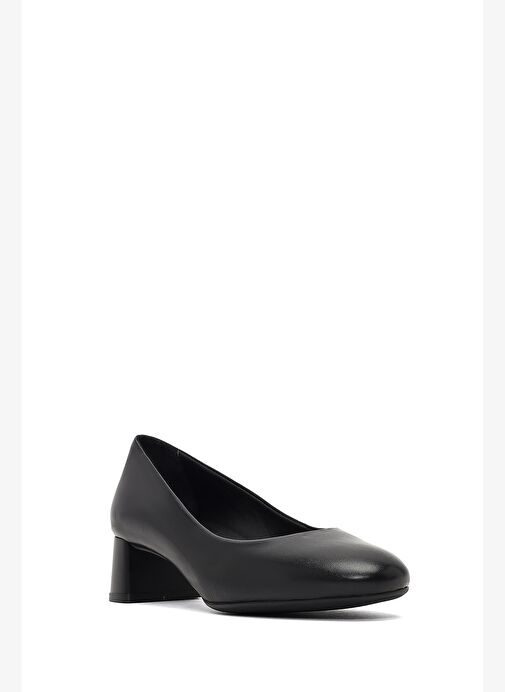 Derimod Flex Kadın Siyah Kalın Topuklu Deri Ayakkabı 25AFD380818 - Görsel 7