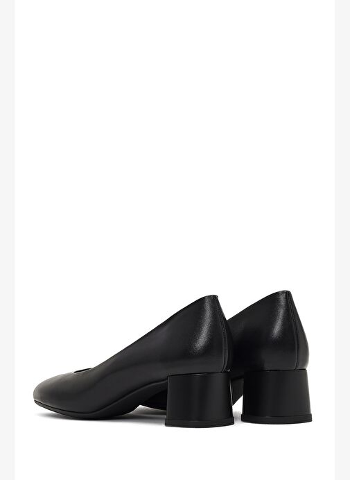 Derimod Flex Kadın Siyah Kalın Topuklu Deri Ayakkabı 25AFD380818 - Görsel 6