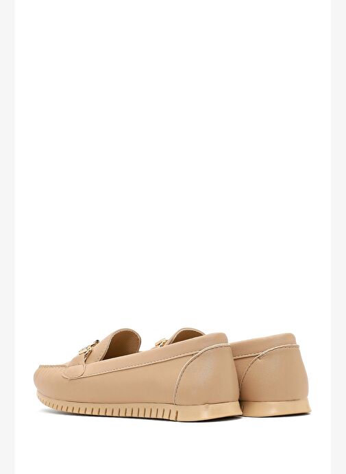 Kadın Bej Tokalı Loafer 25AFE145018 - Görsel 6