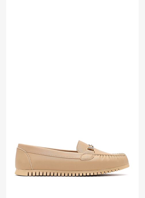 Kadın Bej Tokalı Loafer 25AFE145018 - Görsel 2