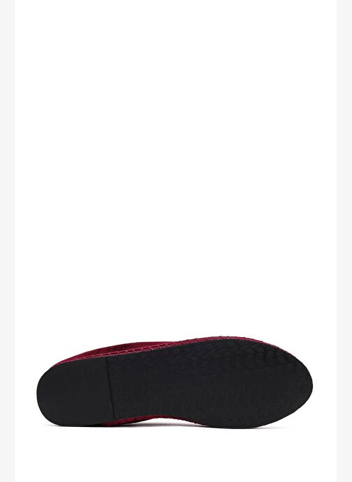 Kadın Bordo Kumaş Loafer 25AFD20546F - Görsel 5