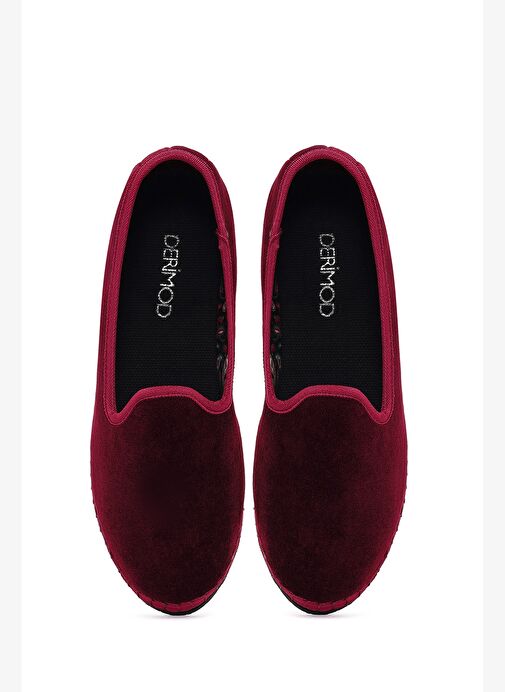 Kadın Bordo Kumaş Loafer 25AFD20546F - Görsel 8