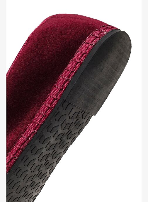 Kadın Bordo Kumaş Loafer 25AFD20546F - Görsel 9