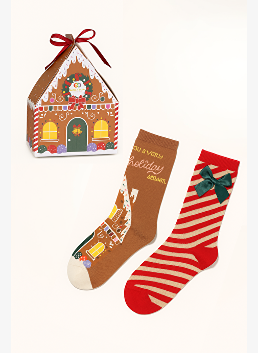 Kadın 2'Li Fiyonklu Kutulu Soket Çorap - 15673141 | Boyner