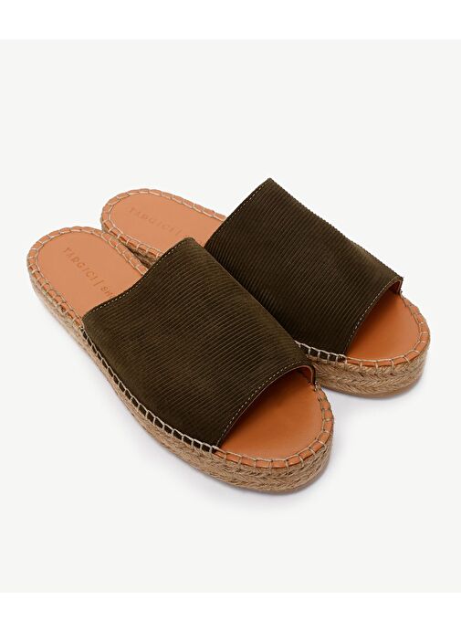 Yargıcı Bej Kadın Deri Terlik 23YKAY4009X - Görsel 5