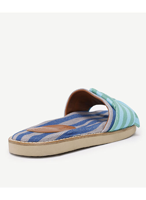 Yargıcı Bordo-Turuncu Kadın Kumaş Terlik 23YKAY4025X - Görsel 4