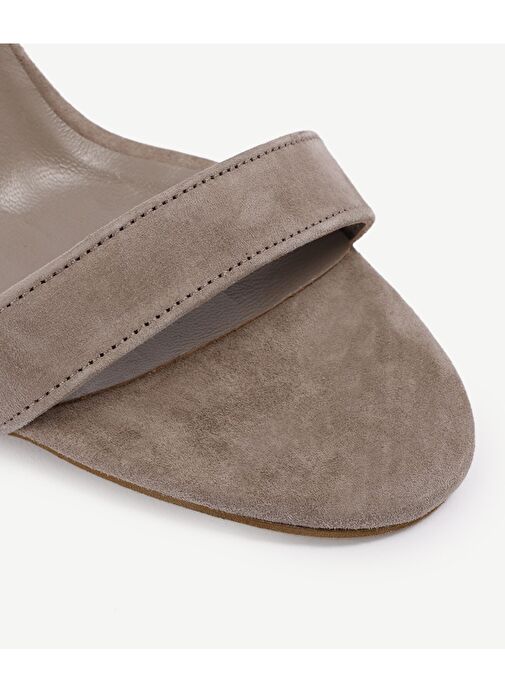 Yargıcı Mavi Kadın Süet Topuklu Ayakkabı 23YKAY4049X - Görsel 3