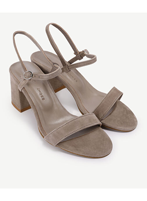 Yargıcı Mavi Kadın Süet Topuklu Ayakkabı 23YKAY4049X - Görsel 5