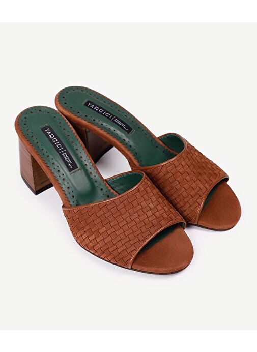 KÖSELE KAPLAMA YUMUŞAK DERİ TOPUKLU TERLİK - Görsel 5