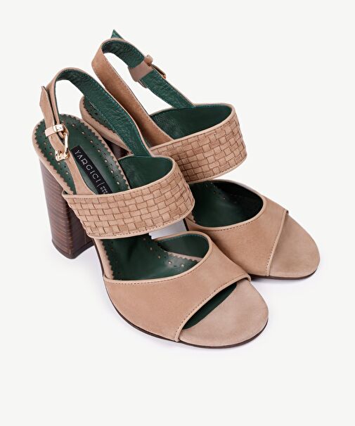 KÖSELE KAPLAMA YUMUŞAK DERİ TOPUKLU AYAKKABI - Görsel 5