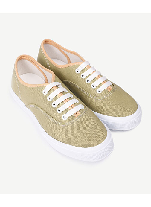 DÜZ RENK KUMAŞ SNEAKER - Görsel 5