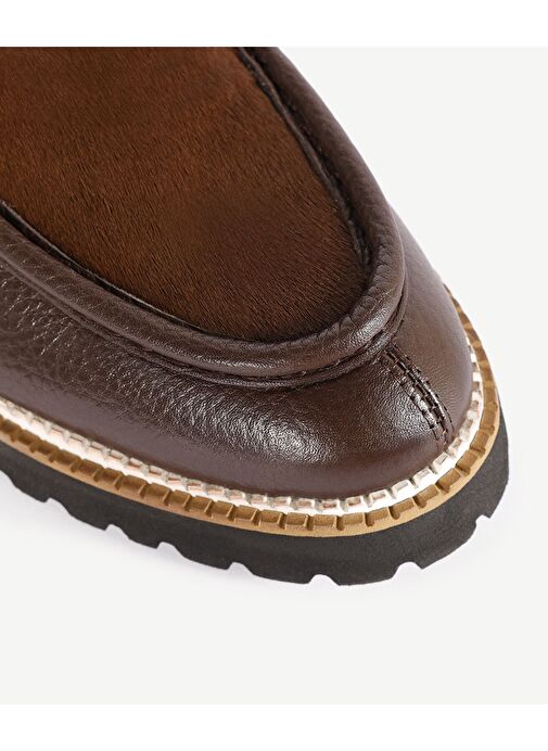 TAY TÜYÜ DETAYLI DERİ BOT - Görsel 4