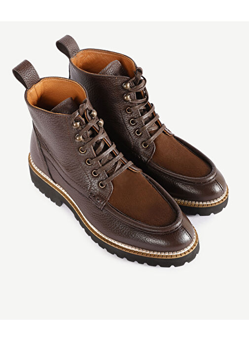 TAY TÜYÜ DETAYLI DERİ BOT - Görsel 6