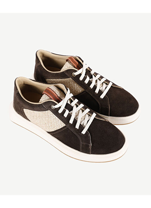 Yargıcı Kiremit Kadın Süet - Hasır Sneaker 23KKAY4468S - Görsel 5