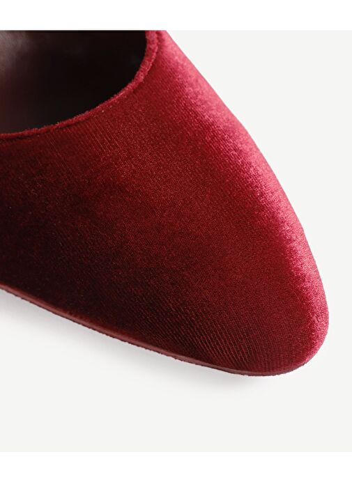 Yargıcı Yargıcı Bordo Kadın Kadife Topuklu Ayakkabı 23KKAY4498X | Boyner Bordo - 4. görsel