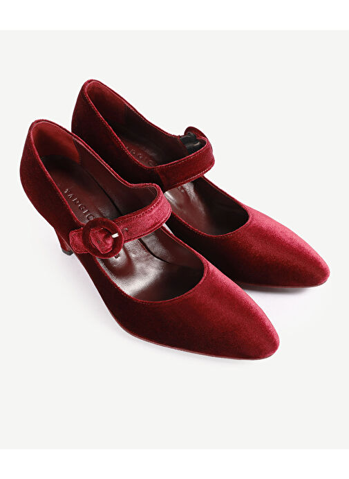 Yargıcı Yargıcı Bordo Kadın Kadife Topuklu Ayakkabı 23KKAY4498X | Boyner Bordo - 6. görsel