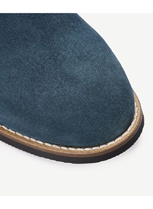 RENK DETAYLI DERİ SÜET BOT - Görsel 4