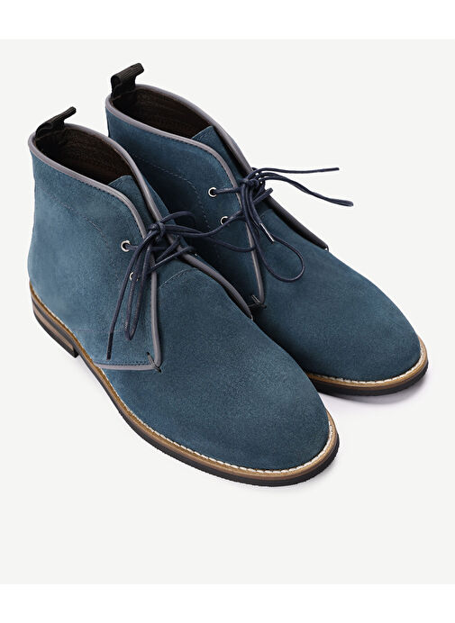 RENK DETAYLI DERİ SÜET BOT - Görsel 6