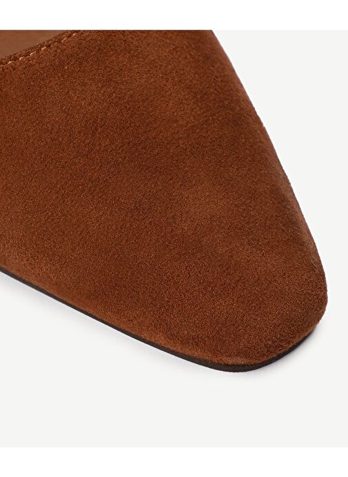 Yargıcı Taba Kadın Süet Topuklu Ayakkabı 23KKAY4496X - Görsel 4