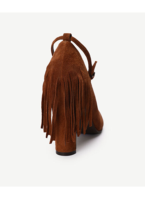 Yargıcı Taba Kadın Süet Topuklu Ayakkabı 23KKAY4496X - Görsel 5