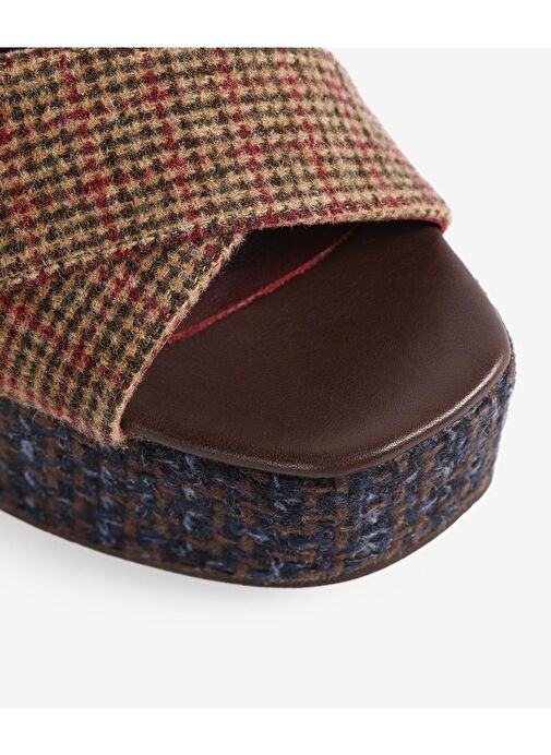 Yargıcı Çok Renkli Kadın Kumaş Topuklu Ayakkabı 23KKAY4495X - Görsel 4