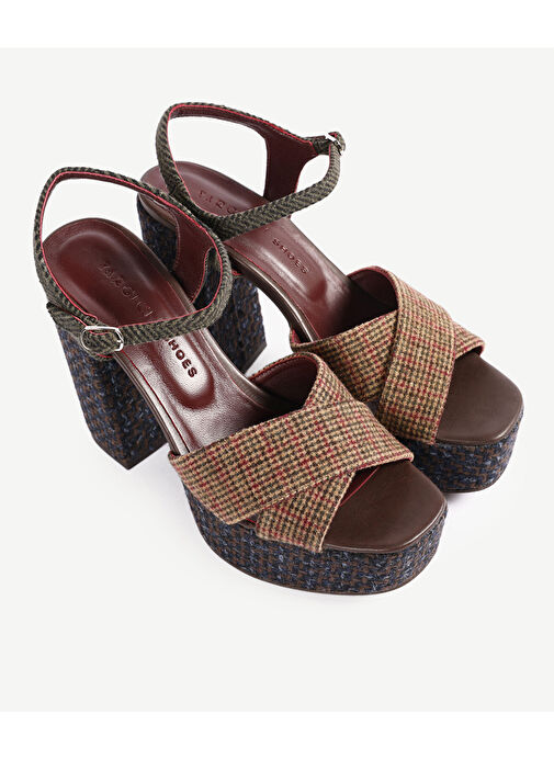 Yargıcı Çok Renkli Kadın Kumaş Topuklu Ayakkabı 23KKAY4495X - Görsel 6