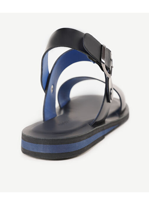 Yargıcı Siyah Erkek Deri Sandalet 24YEAY4482X - Görsel 4