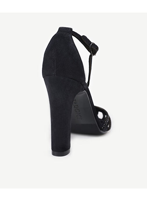 Yargıcı Yargıcı Siyah Aksesuar Detaylı Deri Topuklu Ayakkabı Boyner'de! Siyah - 4. görsel