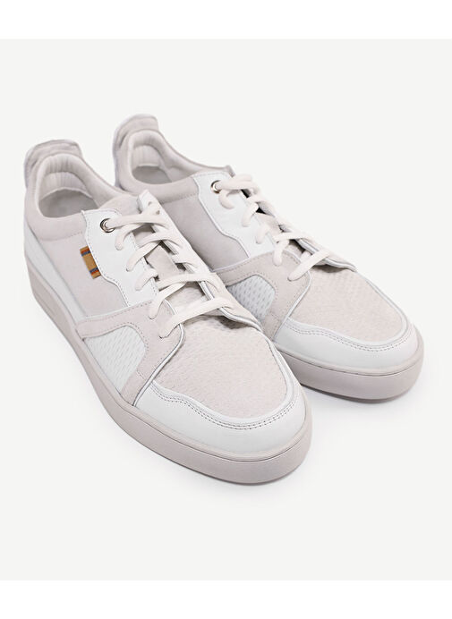 DERİ-SÜET DETAYLI SNEAKER - Görsel 5