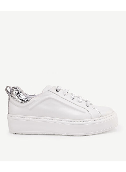 KABARTMA DETAYLI DERİ SNEAKERS - Görsel 3