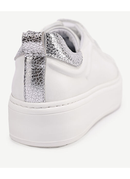 KABARTMA DETAYLI DERİ SNEAKERS - Görsel 5