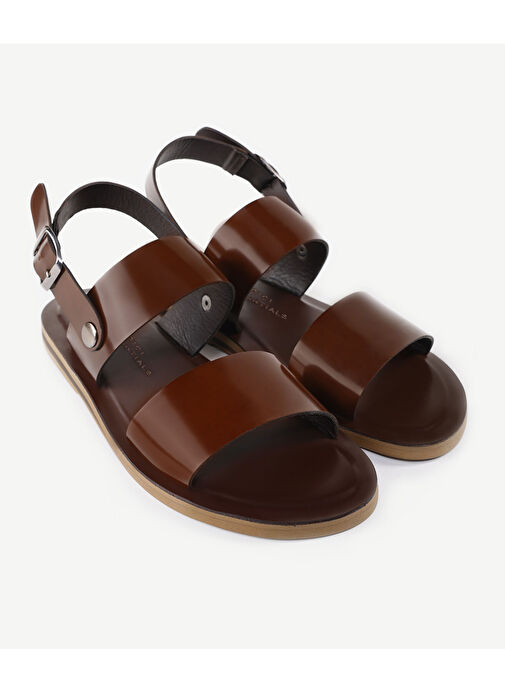 Yargıcı Kahverengi Erkek Deri Sandalet 24YEAY4490X - Görsel 5