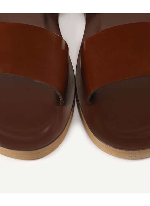 Yargıcı Kahverengi Erkek Deri Sandalet 24YEAY4490X - Görsel 6