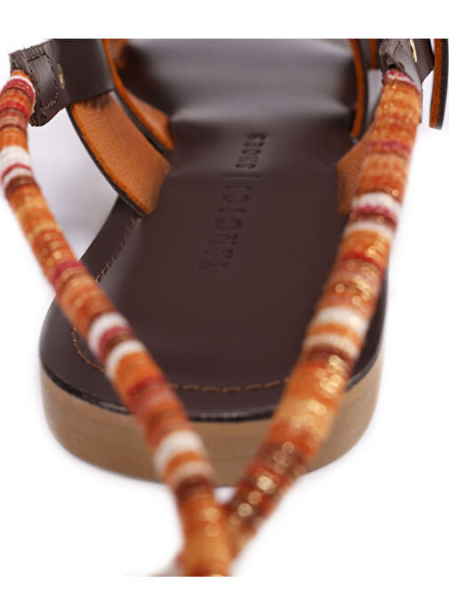 ARKADAN BAĞLI DERİ SANDALET - Görsel 4