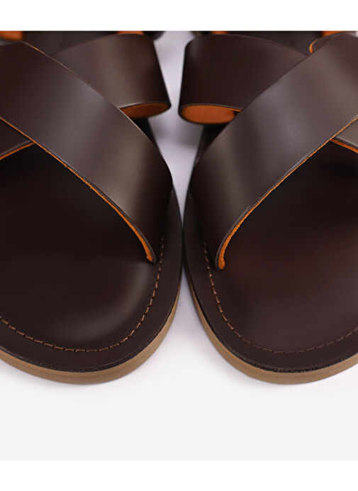 ARKADAN BAĞLI DERİ SANDALET - Görsel 6