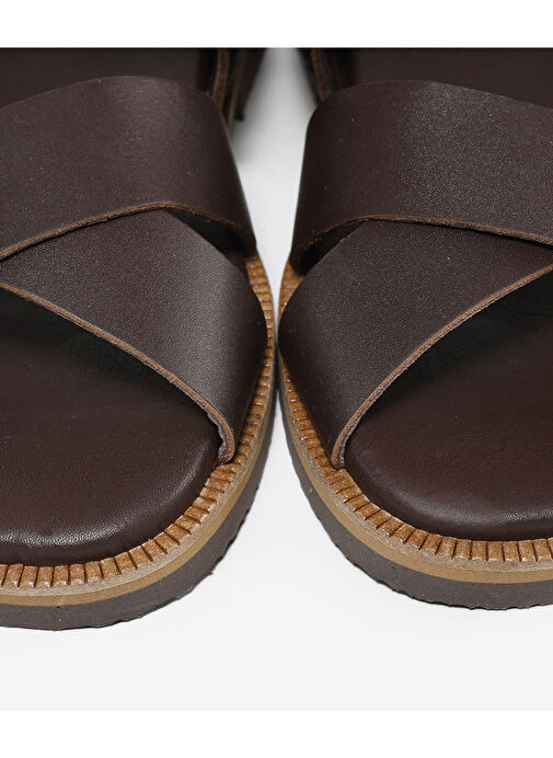 ÇAPRAZ DERİ SANDALET - Görsel 7