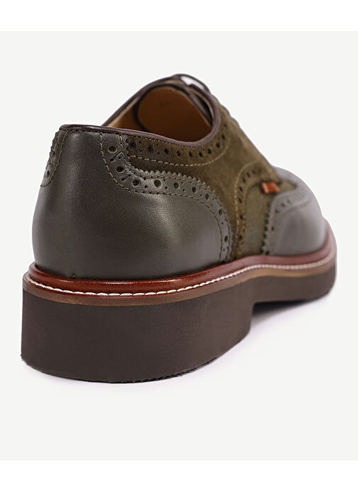 Yargıcı Taba-Kahverengi Erkek Deri Oxford Ayakkabı 24YEAY4462X - Görsel 4