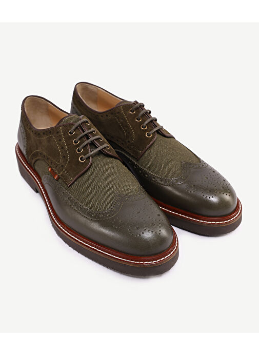 Yargıcı Taba-Kahverengi Erkek Deri Oxford Ayakkabı 24YEAY4462X - Görsel 5