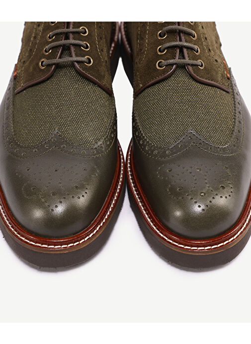 Yargıcı Taba-Kahverengi Erkek Deri Oxford Ayakkabı 24YEAY4462X - Görsel 6