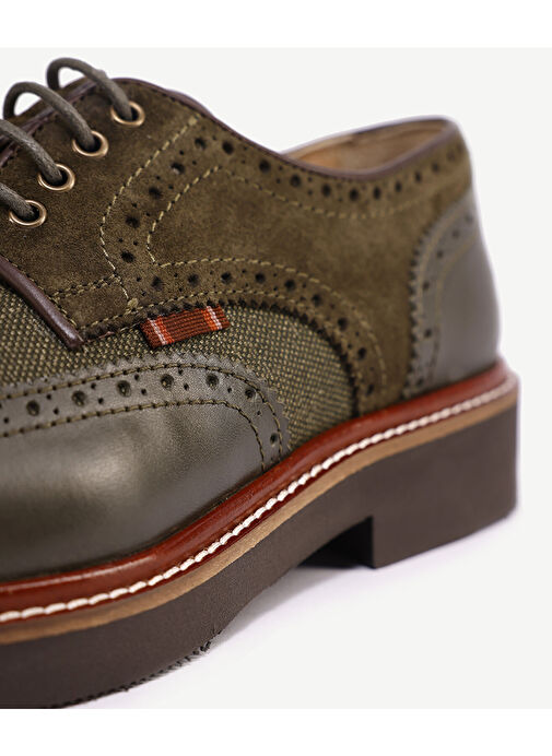 Yargıcı Taba-Kahverengi Erkek Deri Oxford Ayakkabı 24YEAY4462X - Görsel 7