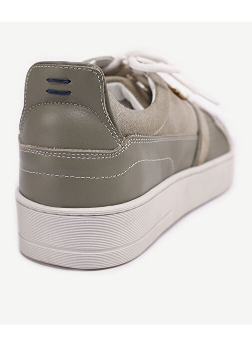 DERİ-SÜET DETAYLI SNEAKER - Görsel 4