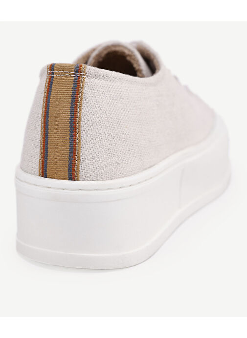 DERİ ASTARLI KANVAS SNEAKERS - Görsel 3